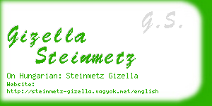 gizella steinmetz business card